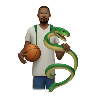 kevin durant with a snake sticker