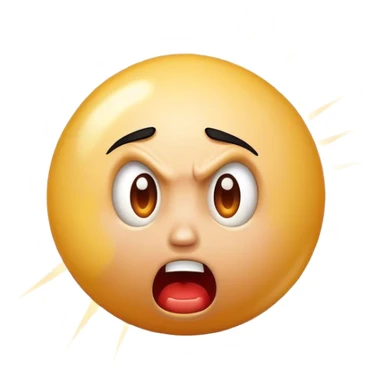 Cartoon-style punching ball hitting a shocked face, transparent background. sticker