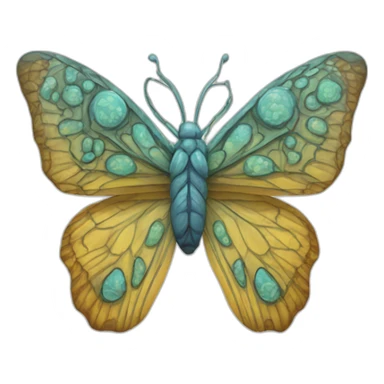 Butterfly composed of brains sticker