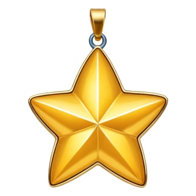 Star charm – golden star-shaped trinket.
 sticker