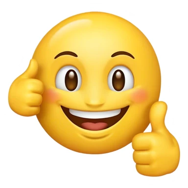 Big smile emoji with thumbs up sticker