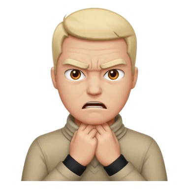 Somone angry hands around neck sticker