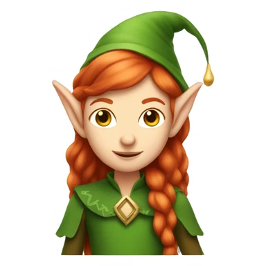 Redhead elf sticker