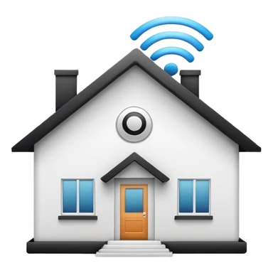 modern house with wifi symbol sticker