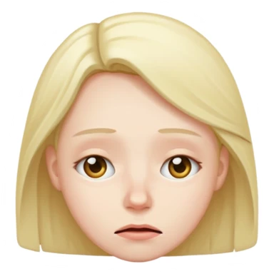 tired meh face sticker