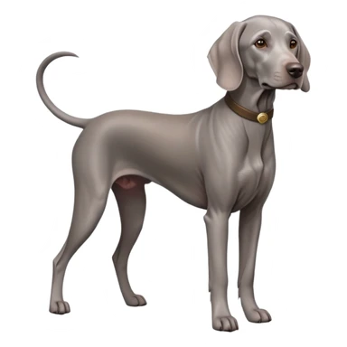 cinematic-noble-weimaraner-full body-emoji on all fours,-poised-and-regal,-with-a-strong,-athletic-build-and-a-lustrous,-well-groomed-grey fur,-deep-set-soulful-brown-eyes,-simplified-yet-sharp-and-sophisticated-features,-highly-detailed, sticker