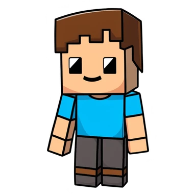 Minecraft Steve character in cartoon sticker style sticker