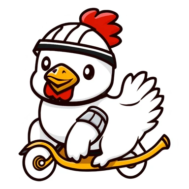 chicken jockey sticker