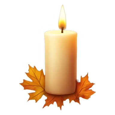 Candle autumn sticker