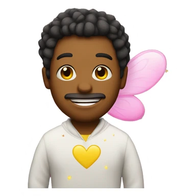 Juan na bee a. with a pink heart and yellow sparkles  sticker