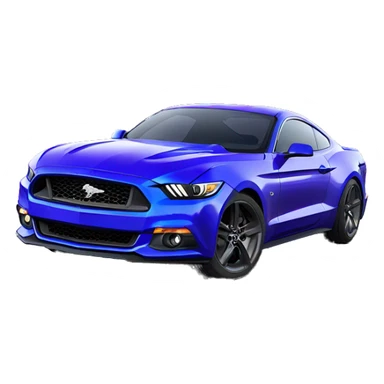 2017 ford mustang grapper blue with purple wheels sticker