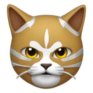 a cat with a luchador mask sticker