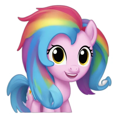 my little pony rainbow effect sticker