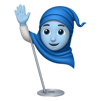 DOĞU TÜRKİSTAN BAYRAĞI (İNSANSIZ) AY VE YILDIZ MAVİ BAYRAK sticker