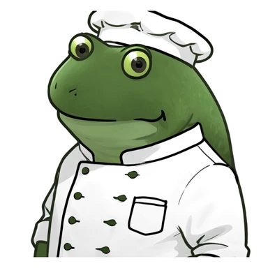 bufo in a chef coat sticker