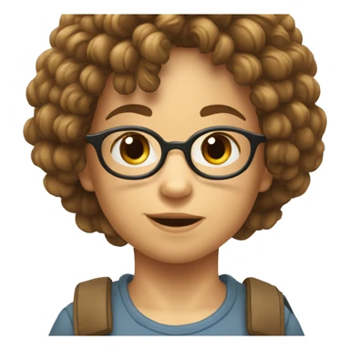 un enfant metisse au cheveux log bouclés seul assis sur un toit sticker