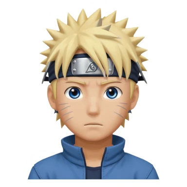 Naruto Anime style boy head sticker