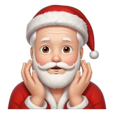 Santa having a head massage sticker