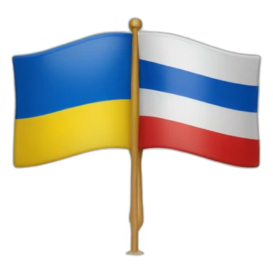 Russia flag and Ukraine Flag elarus flag sticker