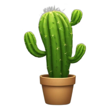 Techno music cactus sticker
