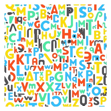 Colorful Russian alphabet letters sticker