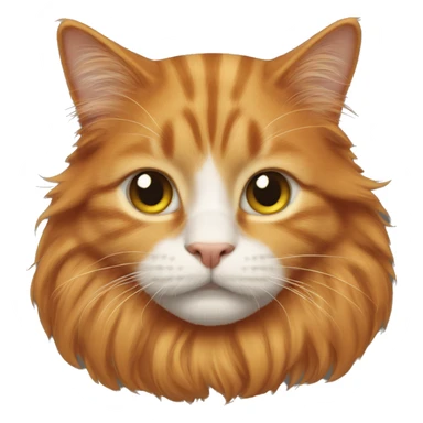ginger cat with long hair sticker