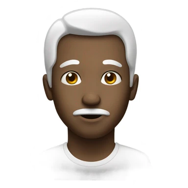 Man with white sugar under his nose sticker