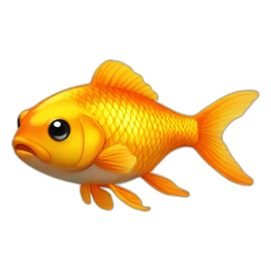 gold fish holdin sticker