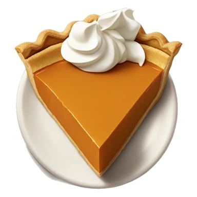 pumpkin pie slice with a little whipped cream on top sticker