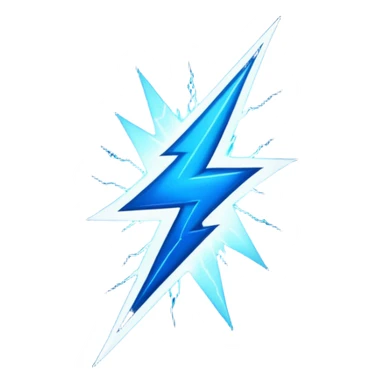 black lightning bolt, simple and clean, no extra details sticker