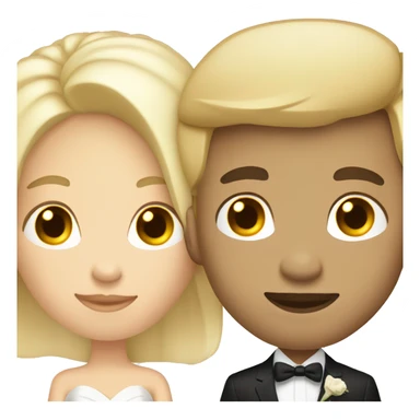 Wedding couple both with blond hair  sticker