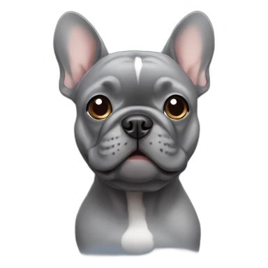grey frenchie sticker