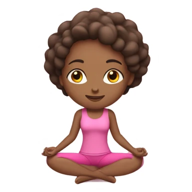 brunette yoga girl pink clothes sticker