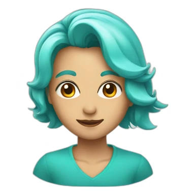 Corazón turquesa  sticker