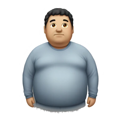 Fat guy with black hair sticker