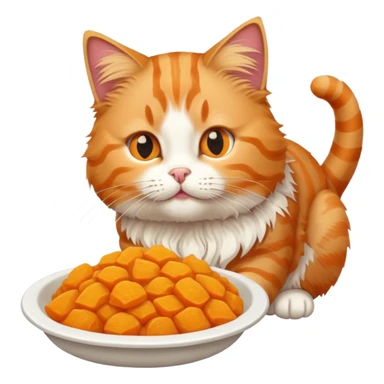 Cat and food sticker