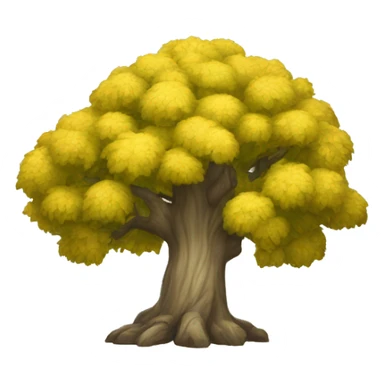 Giant yellowish bluish tree sticker