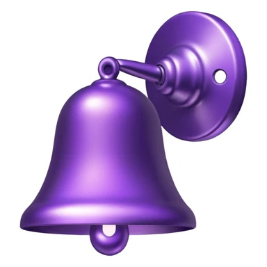 glitter purple bell sticker