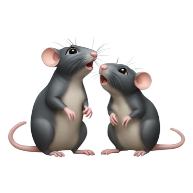 two rats gossips sticker