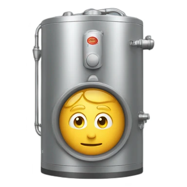 man hugging a boiler sticker