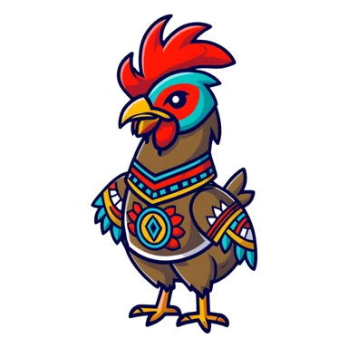 rooster shaman sticker