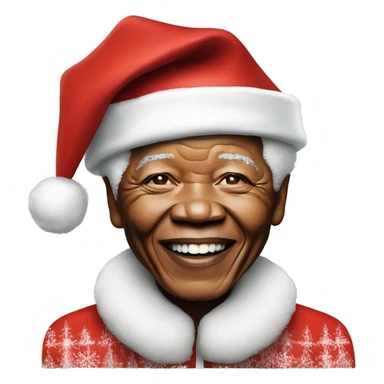 nelson mandela as santa claus sticker