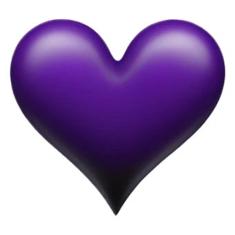 heart-deep-violet-and-black-color sticker