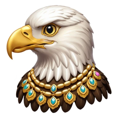 Eagle with jewelry  sticker