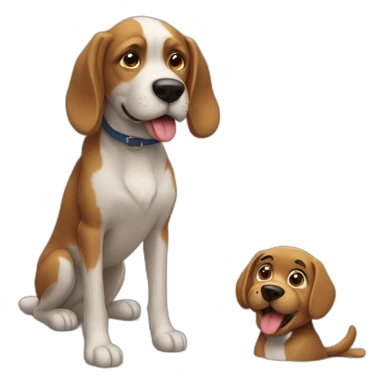 Chat en dispute avec un chien sticker