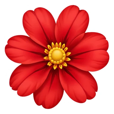 Red flower blossom sticker