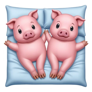 Pig feet in bed sticker