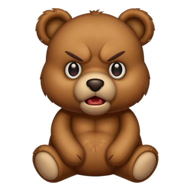 Angry teddy bear  sticker