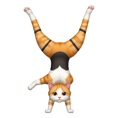 Cat doing handstands  sticker