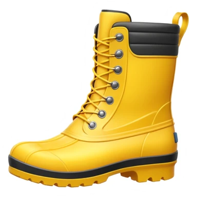 yellow waterproof boots sticker